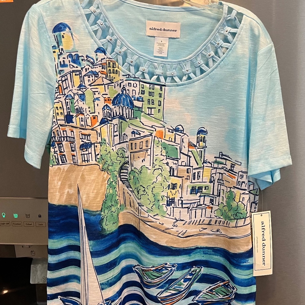 Alfred Dunner short sleeve shirt Size S, NWT